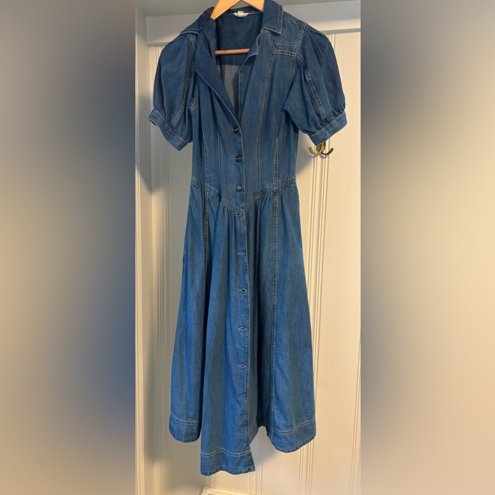 Pilcro midi denim dress